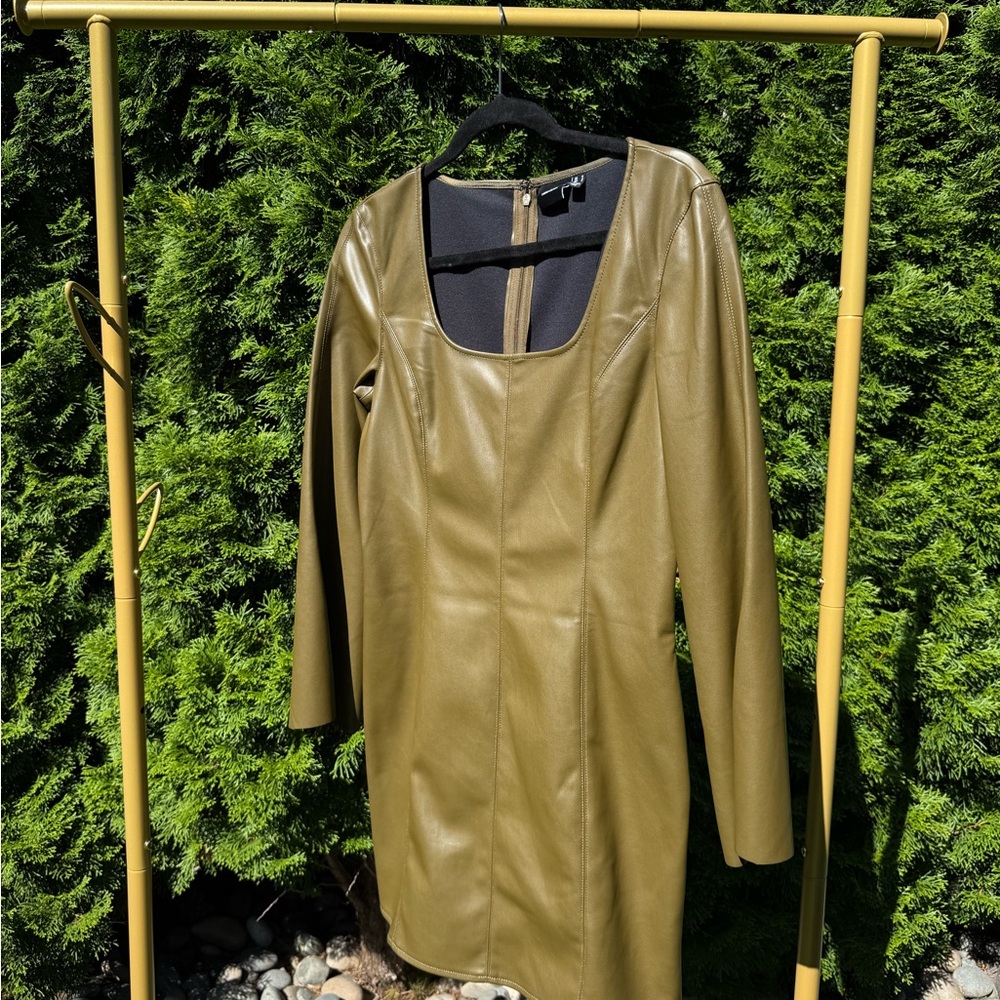 Vero Moda Olive Faux Leather Jacket